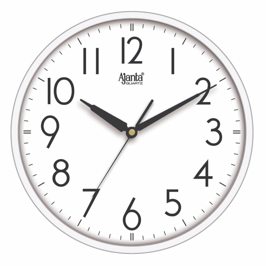 Ajanta white Wall Clock