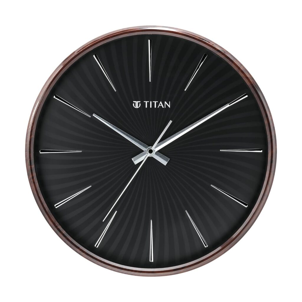 Titan Contemporary Wall Clock  black