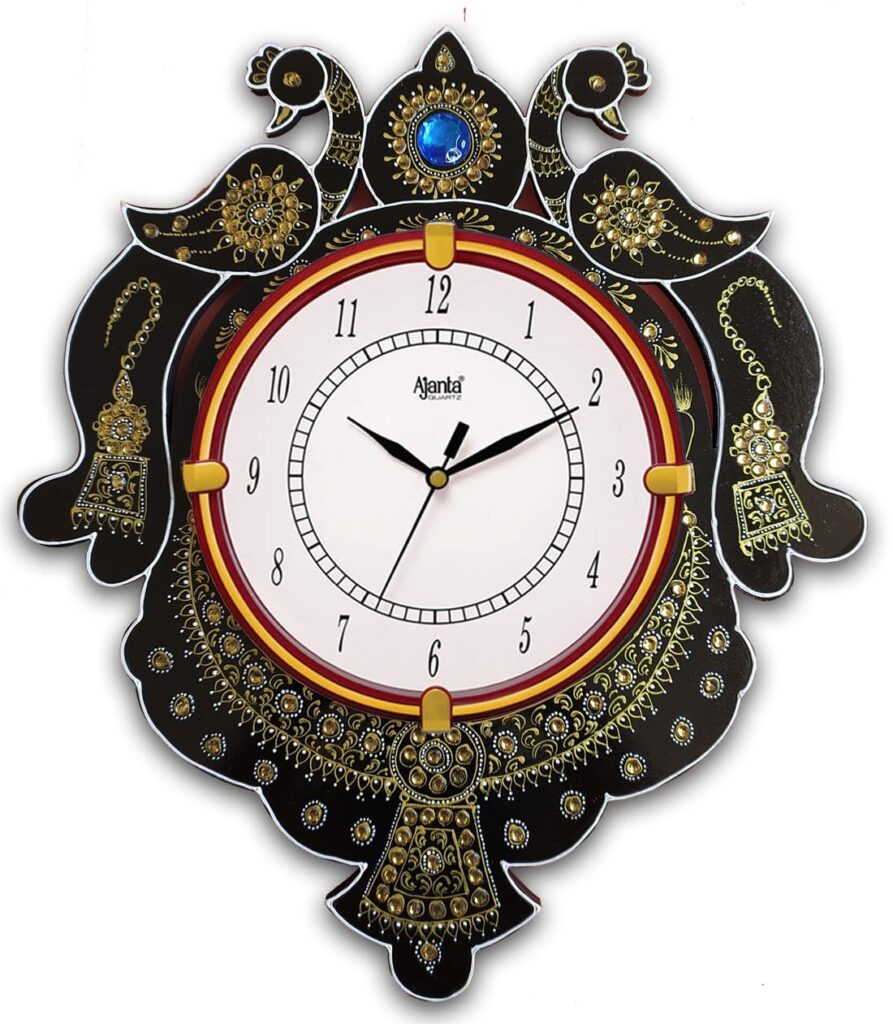 Ajanta peacock Wall Clock