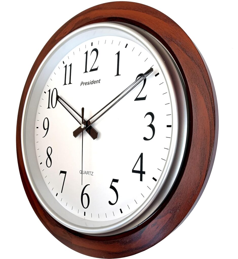 President Wooden Analog Wall Clock