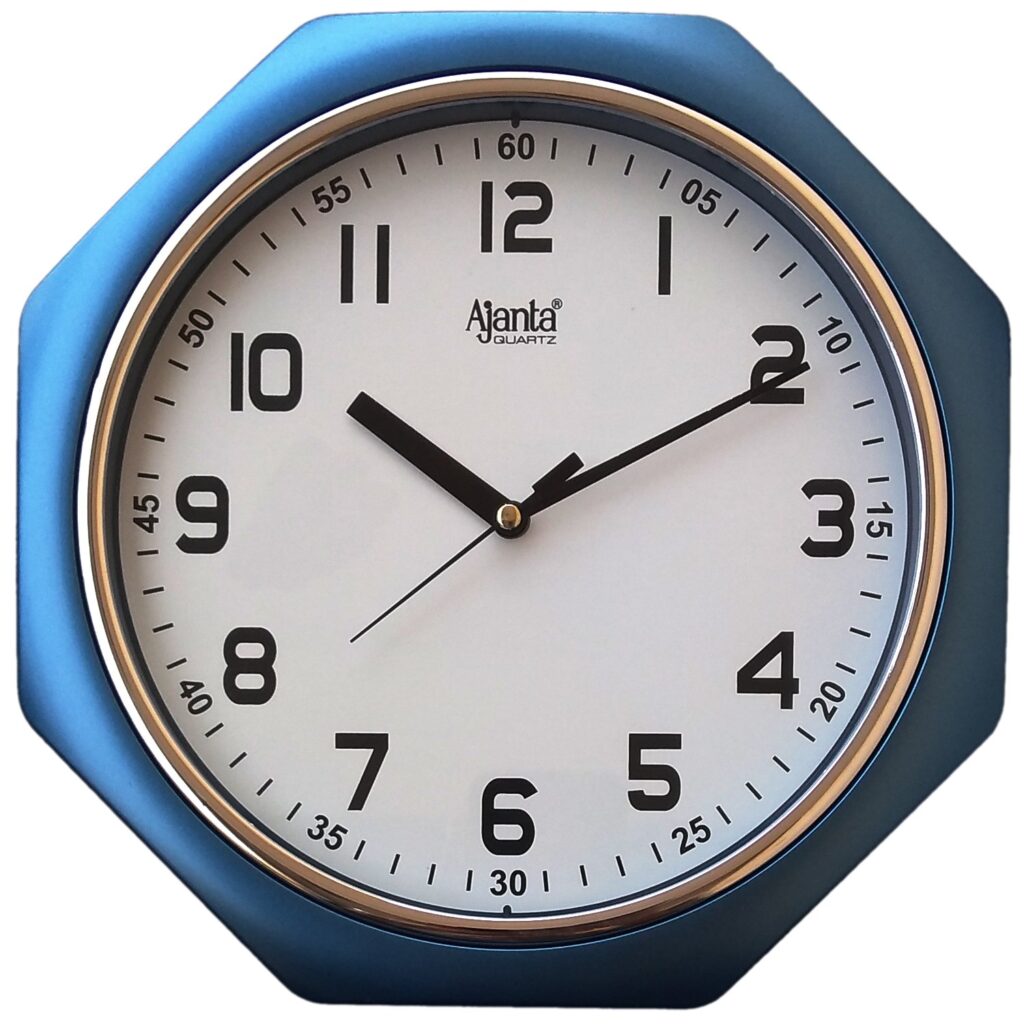 Blue Analog Wall Clock