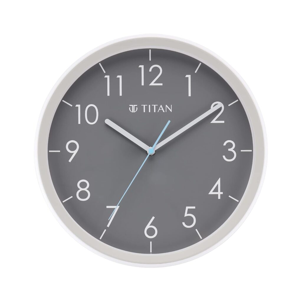 Titan Contemporary Wall Clock Grey