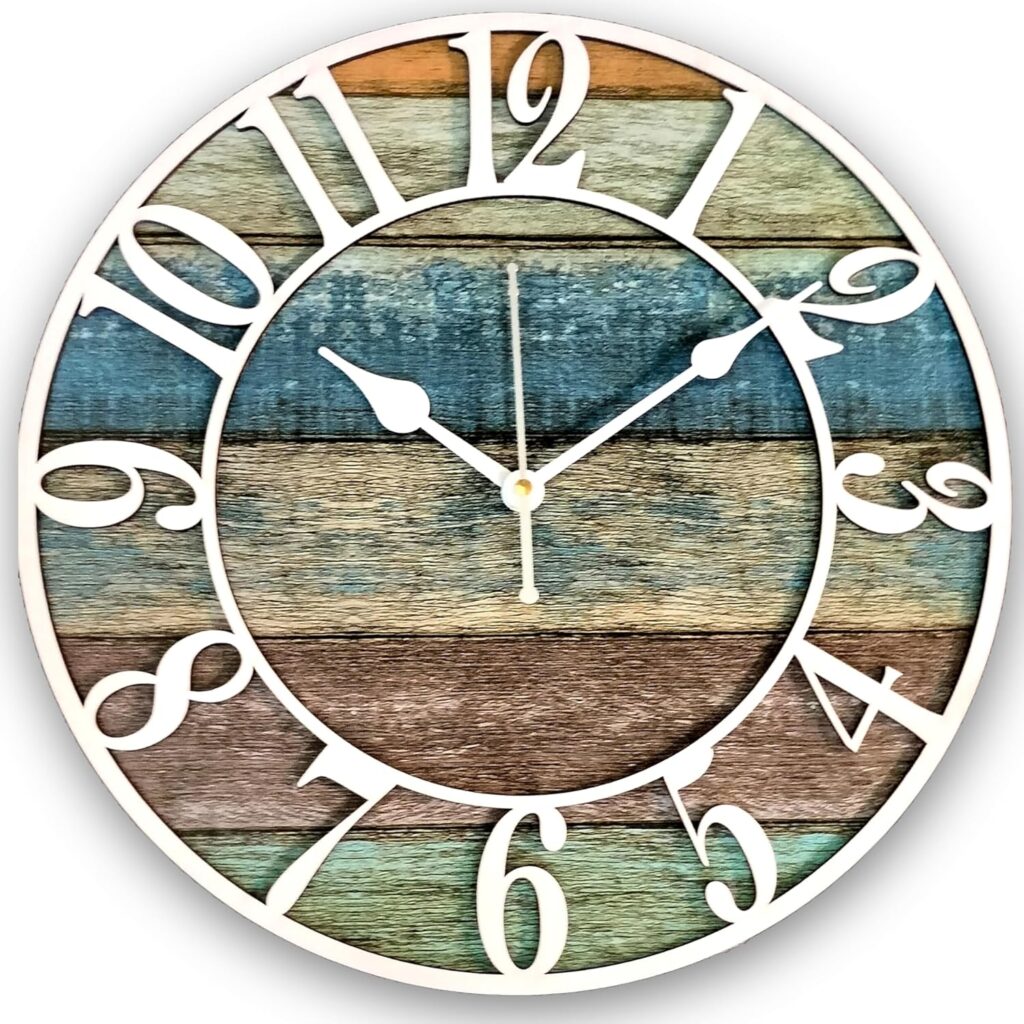 Geometric Design Handmade Wooden Wall Clock