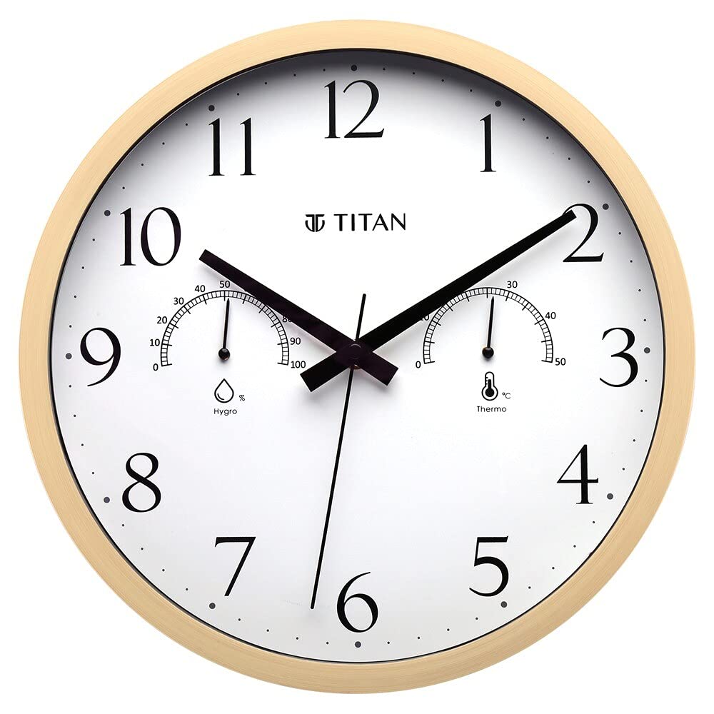 Wooden Finish White Wall Clock 