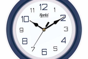 Ajanta Abstract Blue Glass Wall Clock