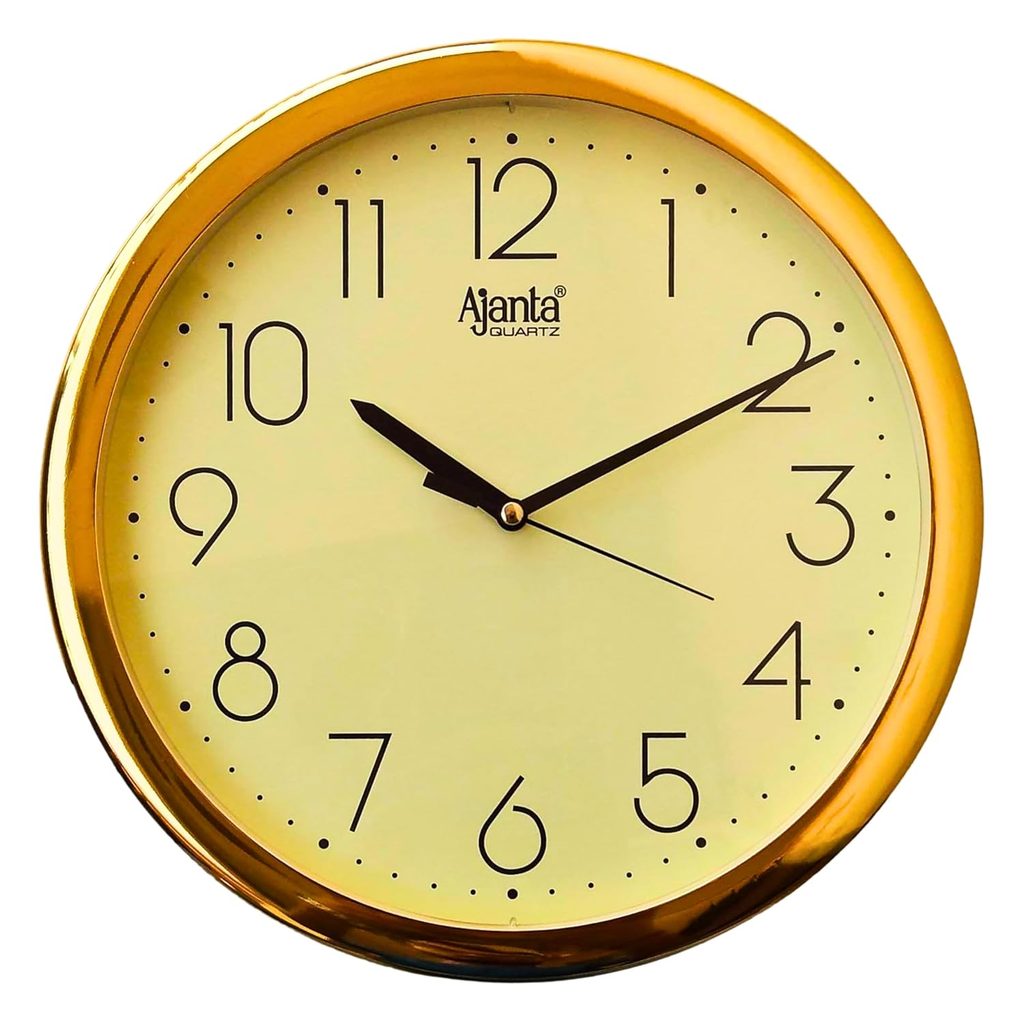 Ajanta Wall Clock – Ivory Contemporary Analog Design