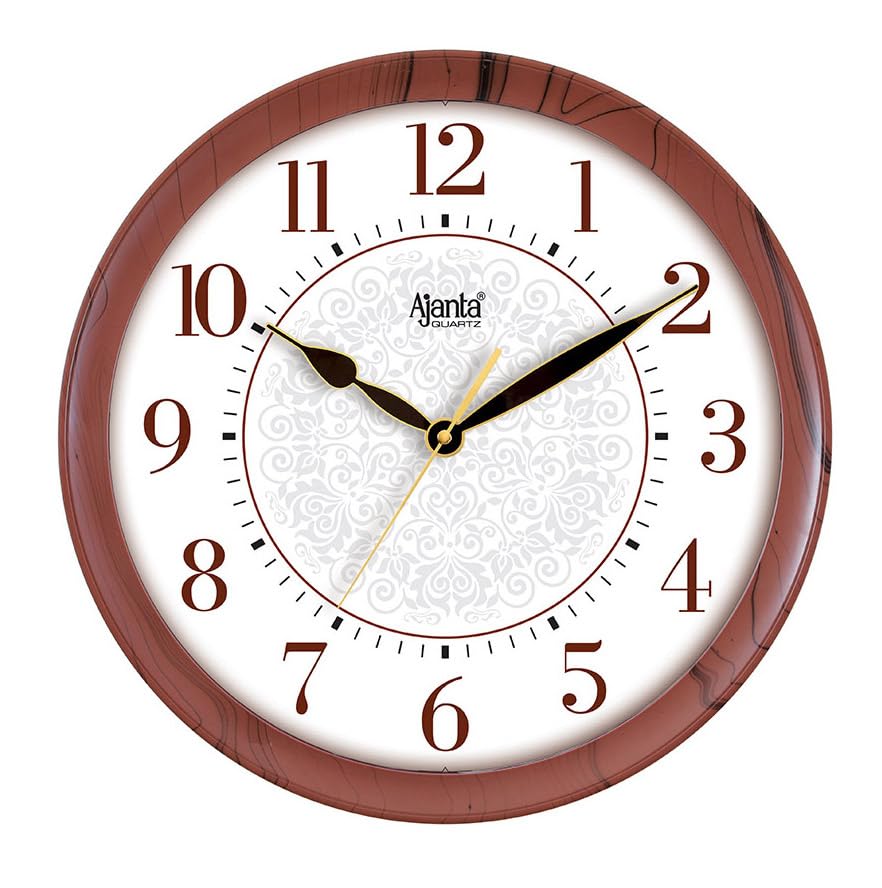 Ajanta Wall Clock – Brown Wood Designer Analog Clock