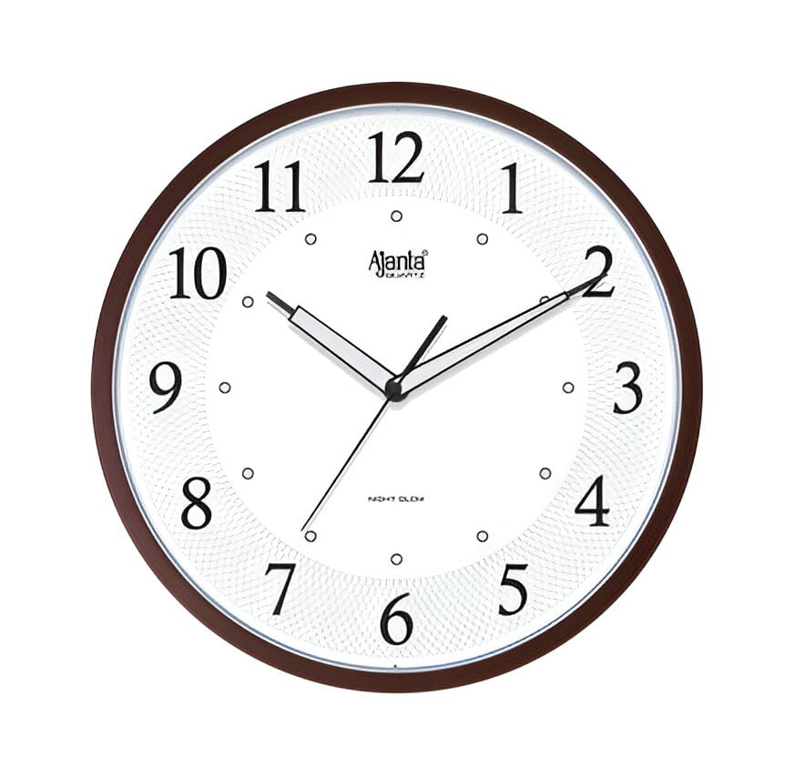 Ajanta Wall Clock: Silent Sweep Radium Analog Wall Clock
