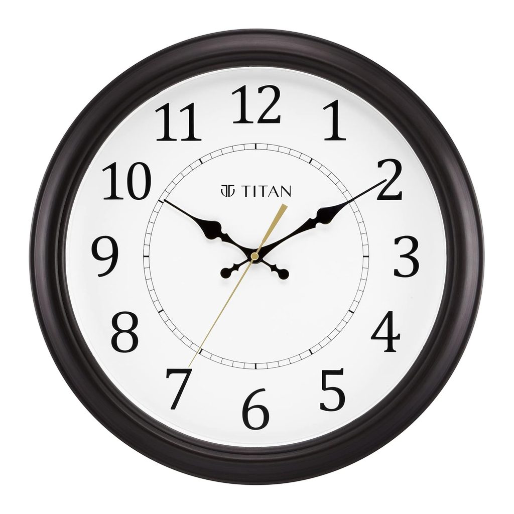 Titan Wall Clock – Classic White Design with Silent Sweep