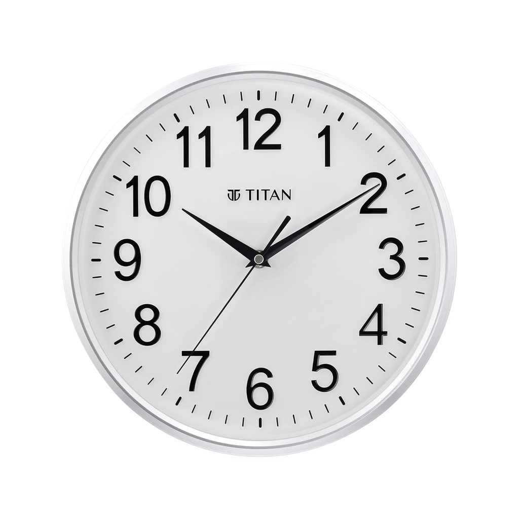 Titan Wall Clock - Contemporary Silver Design