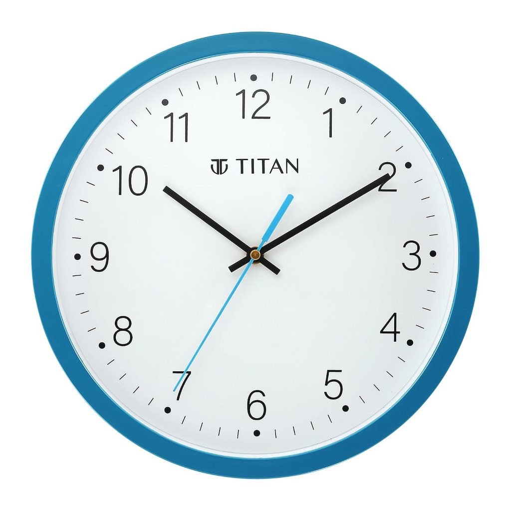 Titan Wall Clock – Classic Blue Case