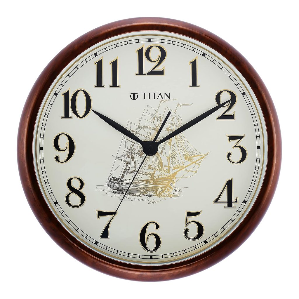 Wooden Wall Clock: Titan Vintage Ship Design Wall Clock