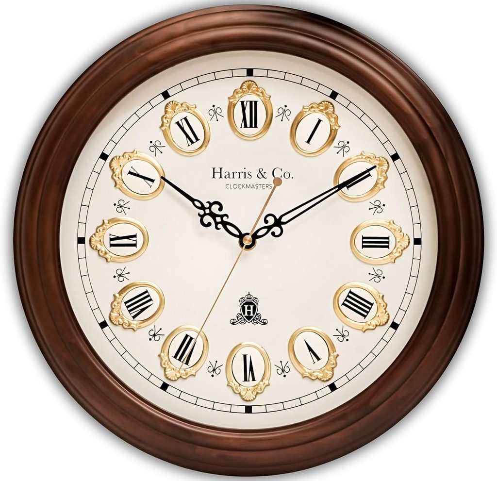 Wooden Wall Clock – HARRIS & CO. CLOCKMASTERS Luxury Vintage Design